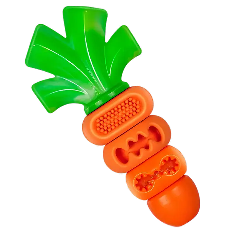 Carrot-Shaped Tough Chew Toy for Powerful Chewers