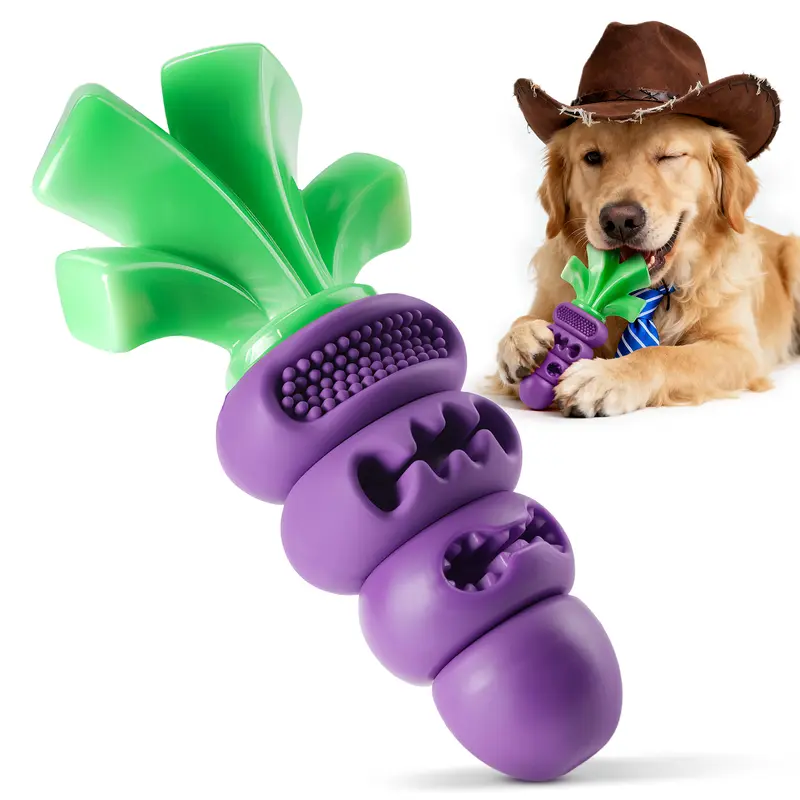 Carrot-Shaped Tough Chew Toy for Powerful Chewers