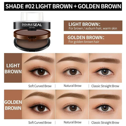 🔥 LAST DAY: BUY 1 GET 1 FREE 🌸 2-Color Waterproof Brow Stamp Kit for Quick, Natural-Looking Brows