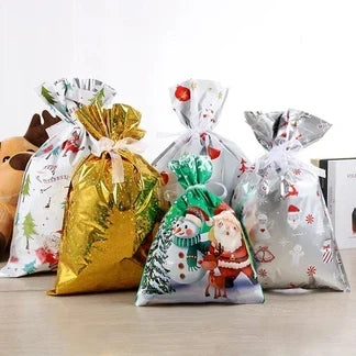 Merry Pouch Christmas Drawstring Gift Bags