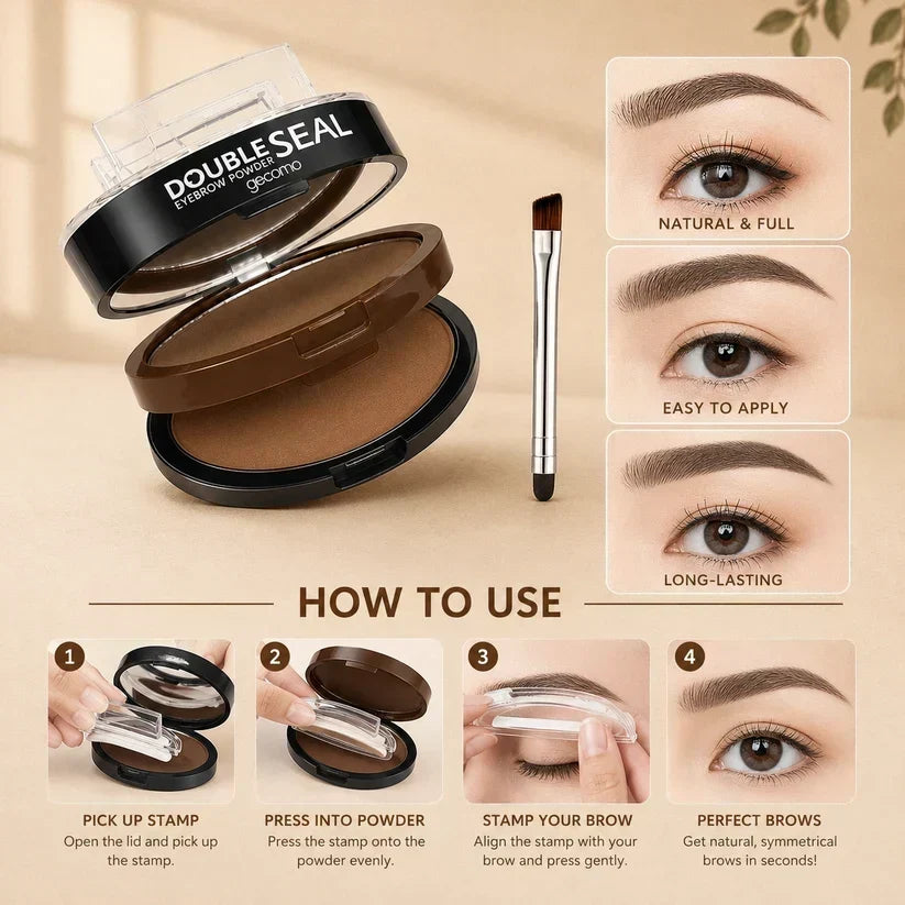 🔥 LAST DAY: BUY 1 GET 1 FREE 🌸 2-Color Waterproof Brow Stamp Kit for Quick, Natural-Looking Brows