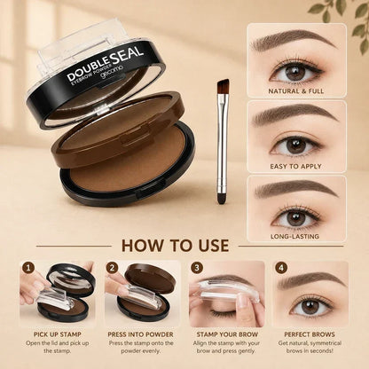🔥 LAST DAY: BUY 1 GET 1 FREE 🌸 2-Color Waterproof Brow Stamp Kit for Quick, Natural-Looking Brows