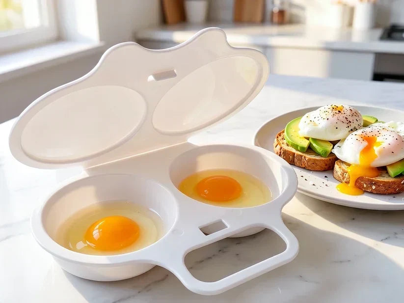 Microwave Egg Poacher – 2 Eggs in Minutes, No Pan & Easy Cleanup 🍳⚡