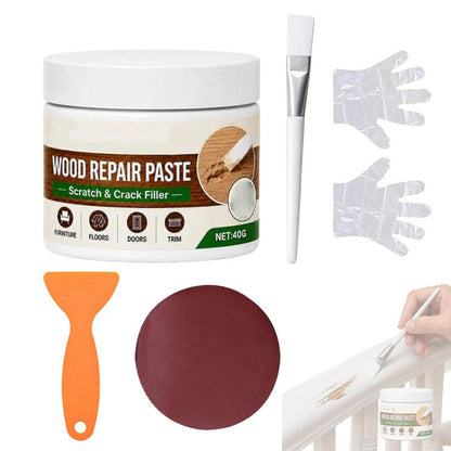 Wood Repair Paste for Furniture and Floor - Complimentary Tools