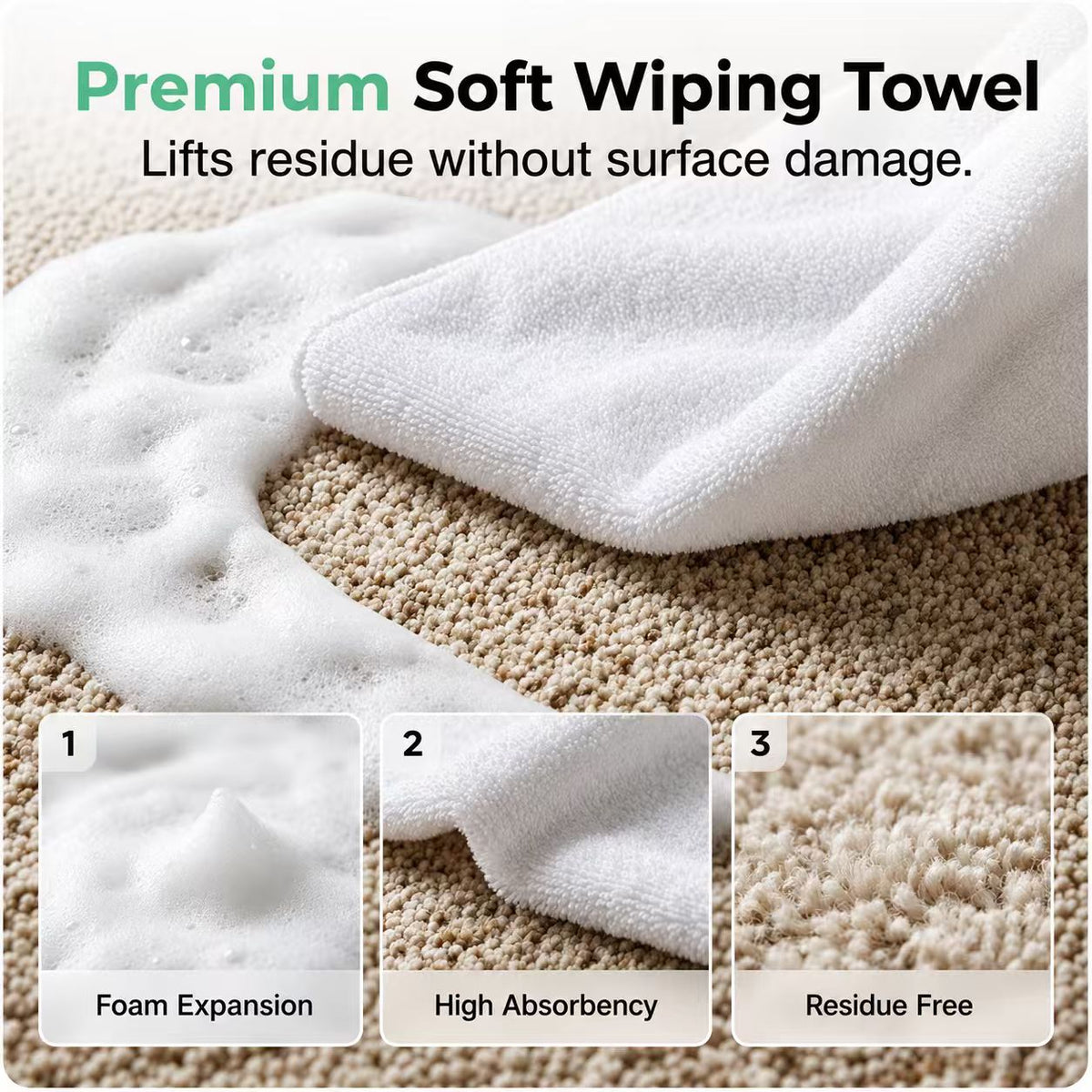 Stain Waterless Carpet Foam Renovator - Free towels