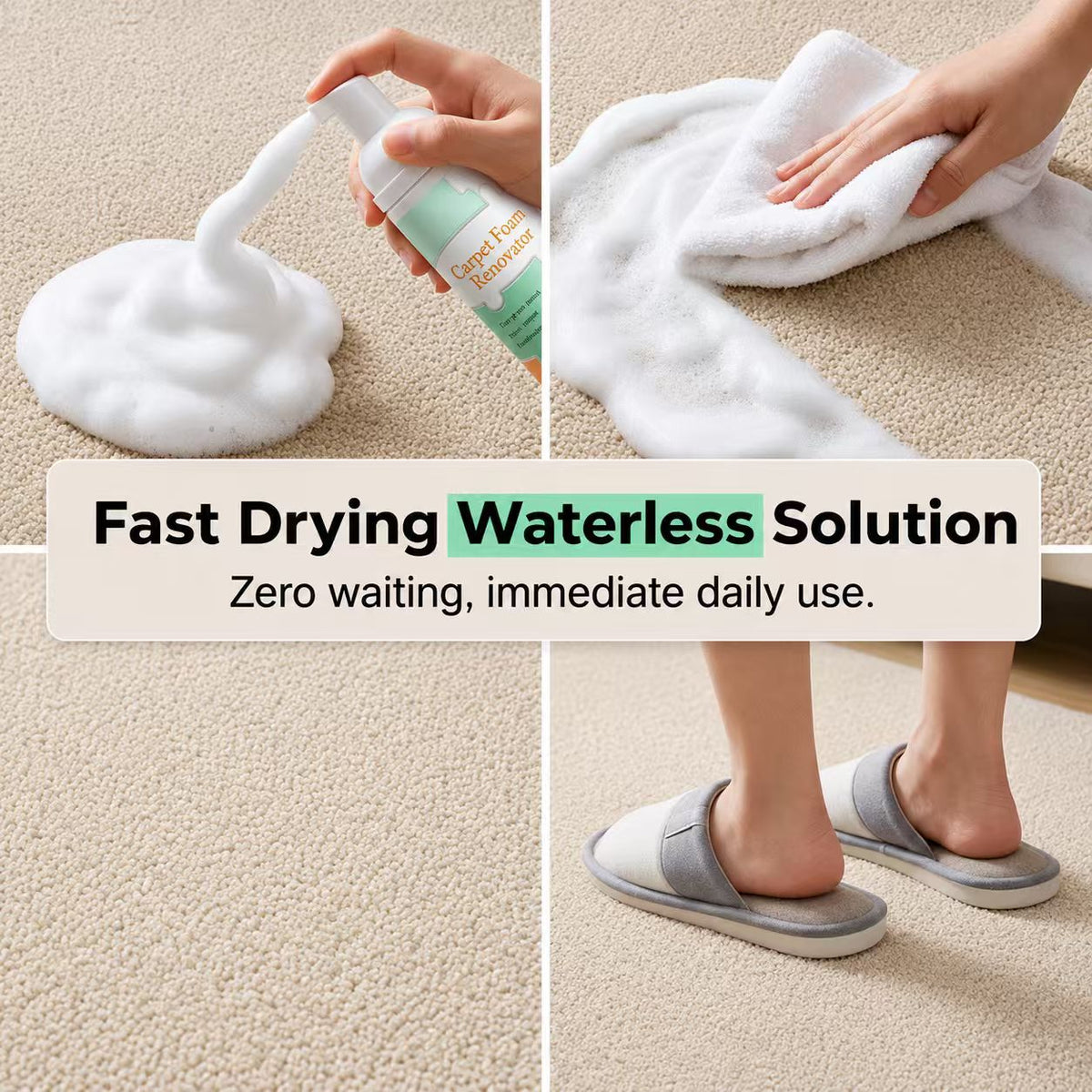 Stain Waterless Carpet Foam Renovator - Free towels