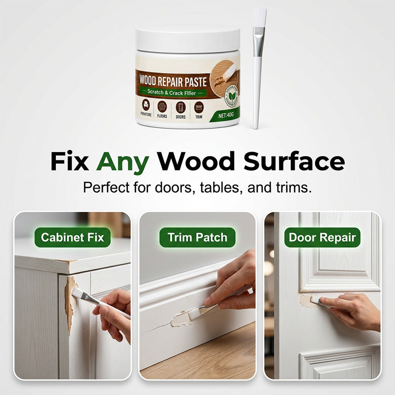 Wood Repair Paste for Furniture and Floor - Complimentary Tools