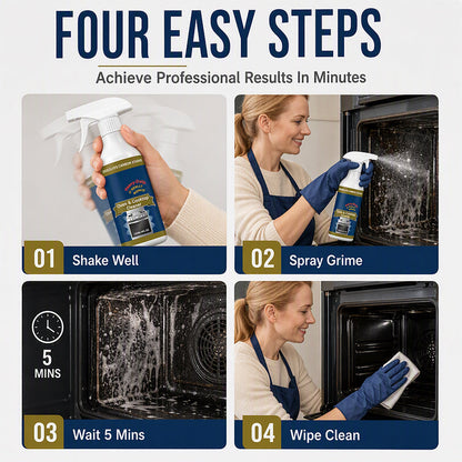 Heavy-Duty Oven& Cooktop Cleaner Spray -Powerful Grease & Burnt-On Stain Remover