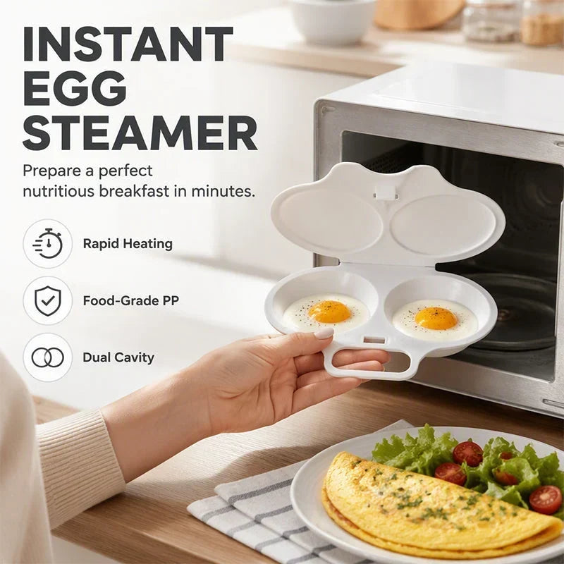 Microwave Egg Poacher – 2 Eggs in Minutes, No Pan & Easy Cleanup 🍳⚡