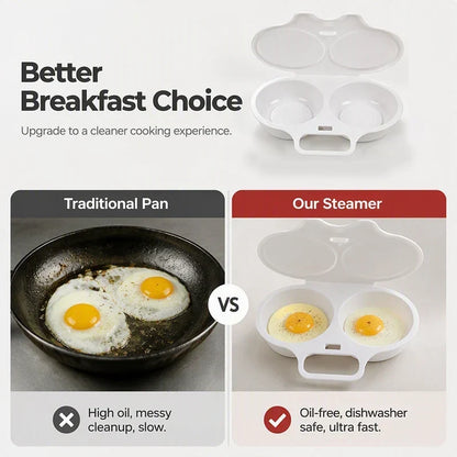 Microwave Egg Poacher – 2 Eggs in Minutes, No Pan & Easy Cleanup 🍳⚡