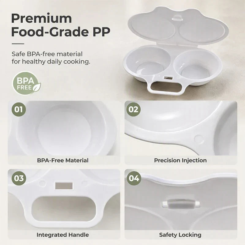 Microwave Egg Poacher – 2 Eggs in Minutes, No Pan & Easy Cleanup 🍳⚡