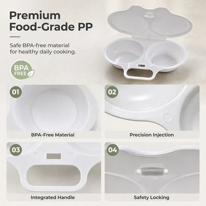 Microwave Egg Poacher – 2 Eggs in Minutes, No Pan & Easy Cleanup 🍳⚡